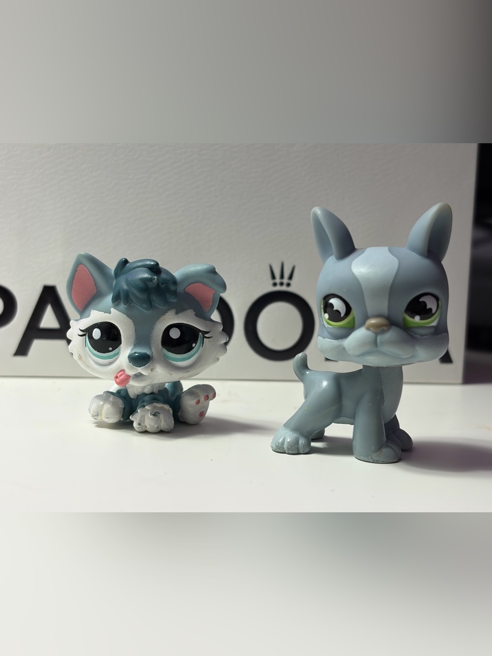 Littlest Pet Shop Blue Grey Puppy 2036 and 857